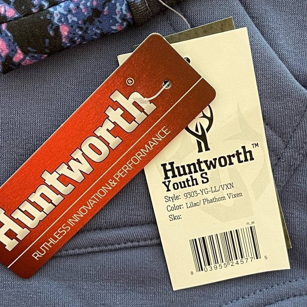 Huntworth Girl’s 2-Tone Lifestyle Camo Fleece Hoodie • SM • Lilac/Vixen - Picture 6 of 10